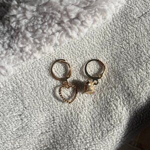 Gold Heart Earrings